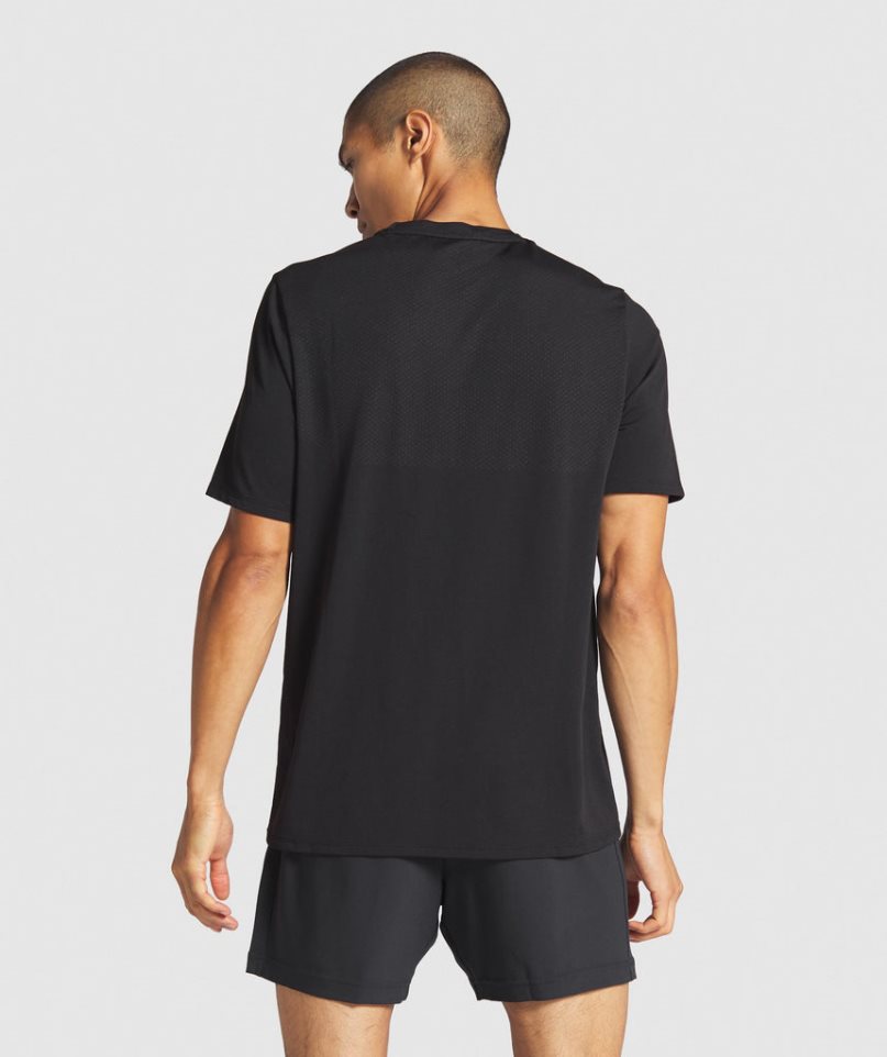 Men's Gymshark Vital T-Shirts Black | CA 7A5N18